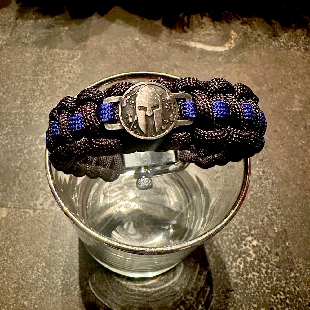 Spartan Race Paracord Survival Braclet Black and Blue